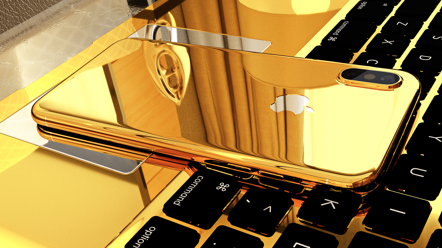 iPhone Xs Gold 24k Золото 999 пробы ювелирное украшение